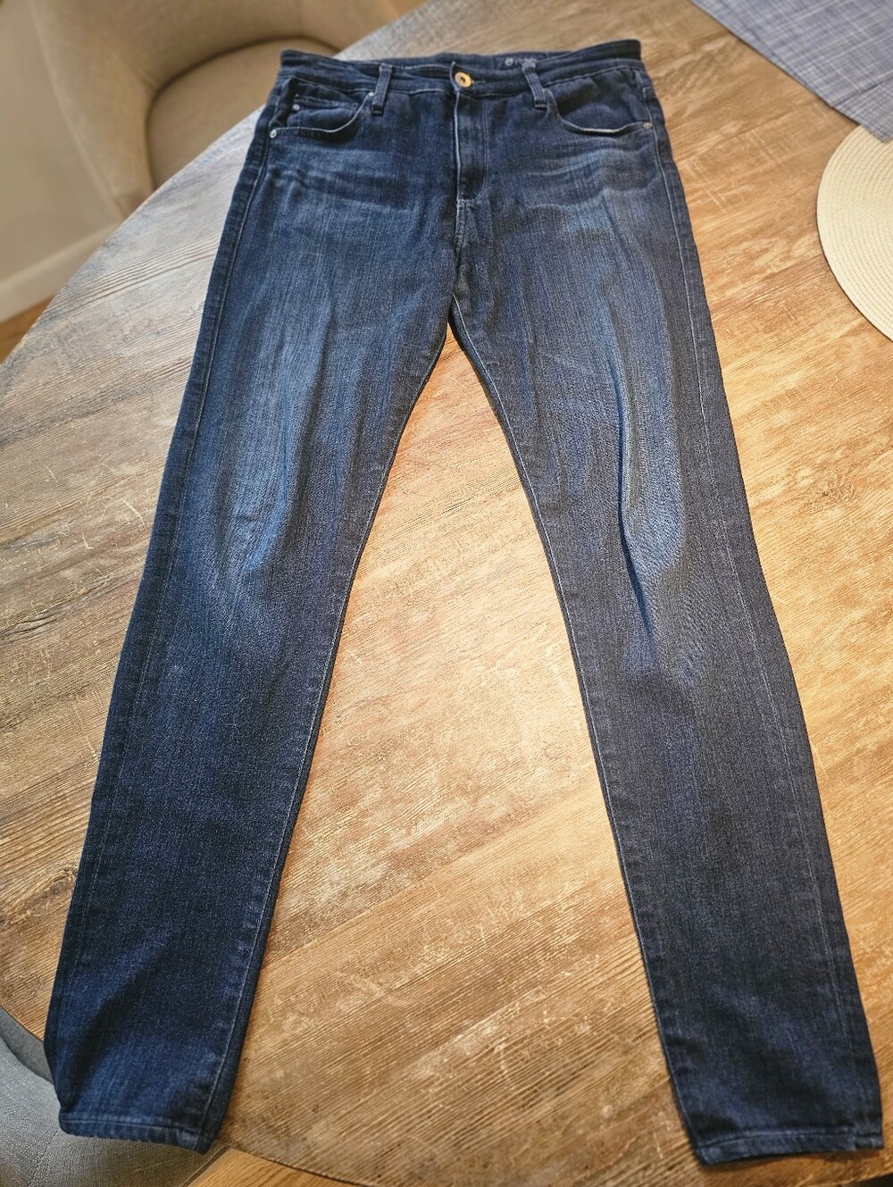AG Adriano Goldschmied Farrah Skinny Jeans Brooks Dark Blue Womens 30R EUC